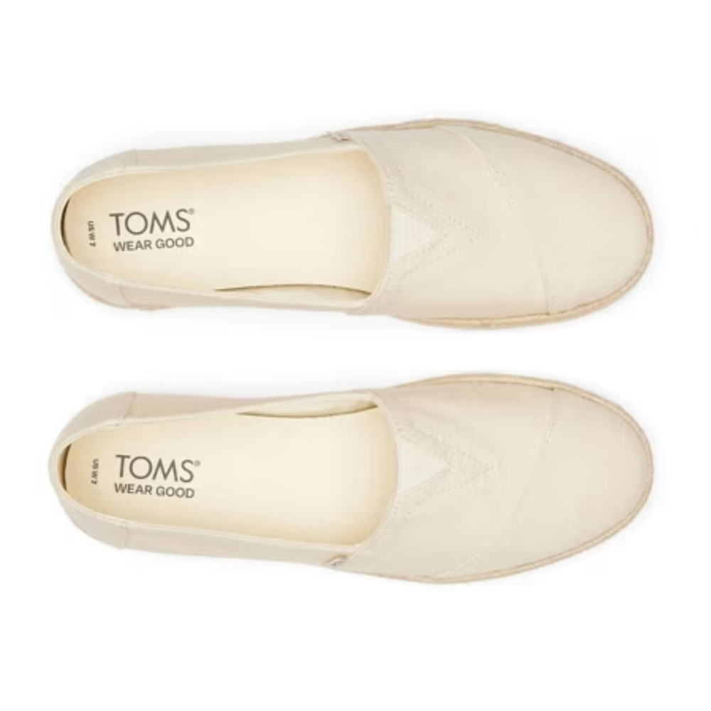 Toms Women Alpargata Rope Canvas Slip-On Sneakers Off White SZ 9.5 M Espadrille - Picture 6 of 16